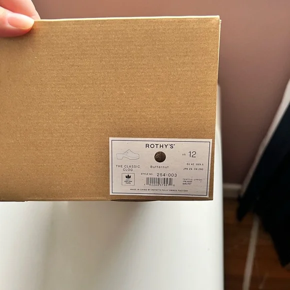 Rothy's Classic Clog in Butternut Brown With Gold Hardware - Picture 4 of 7